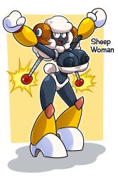 1girls big_ass big_breasts big_butt breasts_bigger_than_head breasts_bigger_than_torso capcom electricity female female_only genderswap horns hourglass_figure huge_ass huge_breasts mega_man mega_man(classic) mega_man_10 nipple_bulge nipple_slip nipples nipples_visible_through_clothing robot robot_girl rule_63 sachasketchy sheep_man tagme