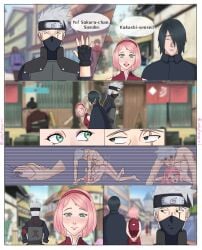 1girls 2boys arm_tattoo before_and_after black_eyes black_hair blush boruto:_naruto_next_generations cape cheating cheating_wife close-up closed_eyes clothed cuckold dress duo duo_focus eye_contact female forehead_protector green_eyes hatake_kakashi headband holding_hand husband_and_wife ladyfangirl long_hair looking_at_another looking_at_partner mask moaning mole mole_under_mouth multiple_boys naked naruto naruto_(series) netorare ntr nude open_mouth outside pink_hair prone prone_bone sakura_haruno sasuke_uchiha scar scar_across_eye scars sex silver_hair smile spiky_hair sweat taken_from_behind tattoo teacher_and_student veins vest walking waving