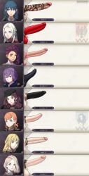 6futas annette_fantine_dominic artist_name balls bernadetta_von_varley better_version_at_source big_penis blonde_hair blue_eyes blue_hair blush braid brown_eyes brown_hair bulge byleth_(fire_emblem) byleth_(fire_emblem)_(female) casual character_name chart closed_mouth clothing comparison dark-skinned_female dark_skin dorothea_arnault earrings edelgard_von_hresvelg erection fire_emblem fire_emblem:_three_houses frown futanari futanari_focus genitalwear green_eyes grey_eyes hat huge_cock human ingrid_brandl_galatea jewelry kushishekku large_penis long_hair long_image looking_at_viewer measurements medium_penis mercedes_von_martritz multiple_girls nintendo orange_hair pale_skin penis penis_chart penis_comparison penis_size_chart penis_size_comparison penis_size_difference petra_macneary purple_eyes purple_hair short_hair smile testicles text uncensored white_hair