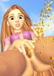 3d 3d_(artwork) disney disney_princess peeing rapunzel tagme tangled tingleoz urination urine urine_stream