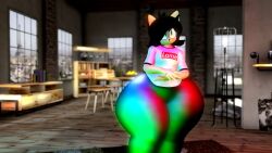 3d 3d_(artwork) anthro ass background big_ass black_hair bubble_butt femboy huge_ass large_ass male male_only shane_(shanepr0d_18) shanepr0d tagme thick_thighs wide_hips