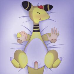 ampharos animated blush bodily_fluids cum cum_in_pussy cum_inside disembodied_hand disembodied_penis duo female female_focus female_penetrated feral generation_2_pokemon genital_fluids genitals human human_on_feral interspecies luniel male male/female male_penetrating mammal nintendo penetration penis pokémon_(species) pokemon pokemon_(species) pokephilia pussy sex simple_background vaginal_penetration video_games yellow_body