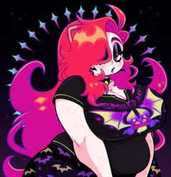 bbw belly big_belly chubby goth goth_girl huge_ass huge_breasts red_hair thick_thighs toon_michaela toxicsoul77 whore_eyes wide_hips