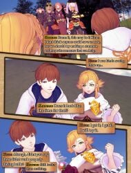 1boy 3d 5girls ashera_(fire_emblem) ashunera_(fire_emblem) blonde_hair comic cornelia_arnim english_text exhibitionism female fire_emblem fire_emblem:_radiant_dawn fire_emblem:_three_houses fire_emblem_heroes green_eyes humiliation kiran_(fire_emblem) kiran_(fire_emblem)_(male) laegjarn_(fire_emblem) laevatein_(fire_emblem) long_hair male multiple_girls nintendo orb poly_(artist) public public_humiliation public_nudity sharena_(fire_emblem) text