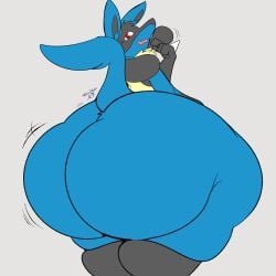 big_ass bubble_butt huge_ass lucario pokemon pokemon_(species) tagme terito_out