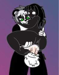 alternate_version_available ass big_penis blush blushed cum cum_in_pussy cum_inside duo exposed_ass exposed_breasts ghost_girl holding_leg lord_kross_(artist) male/female naked nipples no_clothes nudity onryo_(stn) panda rei_panda roblox roblox_game size_difference straight survive_the_night ursid vaginal_penetration veiny_penis video_games