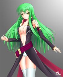 1girls aito_(indigorabbit) big_breasts c.c. cleavage code_geass green_hair long_hair tagme yellow_eyes