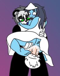 alternate_version_available ass big_penis blush blushed cum cum_in_pussy cum_inside duo exposed_ass exposed_breasts ghost_girl holding_leg lord_kross_(artist) male/female nipples onryo_(stn) panda partially_clothed rei_panda roblox roblox_game size_difference straight survive_the_night ursid vaginal_penetration veiny_penis video_games