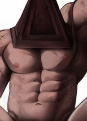 bara bara_tiddies bara_tits barazoku flex flexing flexing_arms flexing_bicep flexing_muscles gay kaysuo male male_focus male_only male_pov mask mask_only masked masked_male missionary missionary_position pyramid_head scar scared scars silent_hill silent_hill_2