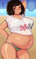 bbw brown_eyes brown_hair chubby fat fat_girl fat_woman female female_only kipteitei overweight overweight_female panties persona persona_5 plump sadayo_kawakami