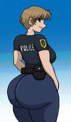 1girls big_ass big_breasts blue_eyes bottomwear breasts brown_hair bubble_ass bubble_butt dat_ass earrings female female_only hair huge_ass huge_breasts large_ass lips lipstick morberious pants police police_officer police_uniform policewoman sega shirt sideboob solo sonic_(series) sonic_the_hedgehog_(series) sonic_x thicc_french_policewoman thicc_french_policewoman_(cosplay) thick_lips thighs topaz_(sonic_the_hedgehog) topwear