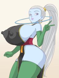 angel_(dragon_ball) dragon_ball dragon_ball_super dragon_ball_z erect_nipples huge_breasts ponytail toshiso vados