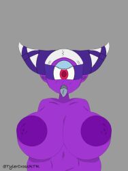 anthro big_breasts breasts female_only fuumin insomni open_mouth tylercrossrtr yo-kai(species) yo-kai_watch yo-kai_watch_2 yo-kai_watch_3 youkai youkai_watch yōkai