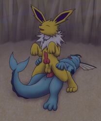 3_toes amulet anal anal_sex animal_genitalia animal_penis anus balls beach big_penis blue_body canid canine canine_penis dawnlux digital_media_(artwork) duo eeveelution erection feet feral fin fur generation_1_pokemon genitals hi_res huge_cock jolteon knot male male/male male_on_bottom male_only male_penetrated male_penetrating male_penetrating_male male_vaporeon mammal multicolored_body multicolored_fur nintendo on_bottom on_top open_mouth penetration penile penile_penetration penis pokemon pokemon_(species) reverse_cowgirl_position sand seaside sex toes two_tone_body two_tone_fur vaporeon video_games white_body white_fur yellow_body yellow_fur