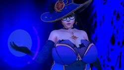 1girls 3d big_breasts breasts busty chubby clothed clothed_female clothing cosplay curvy female female_only genshin_impact glasses honey_select honey_select_2 huge_breasts large_breasts mei_(overwatch) mona_(genshin_impact)_(cosplay) mrjak120 overwatch solo solo_female voluptuous