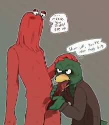 2boys avian don't_hug_me_i'm_scared duck_guy_(dhmis) male male_only mushy_mess oral penis red_guy_(dhmis)