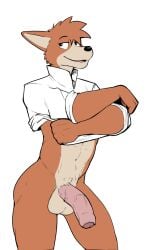 2020 abs anthro balls bottomless brown_body brown_fur brown_hair canid canine canis clothed clothing clothing_lift domestic_dog foreskin fur gay genitals hair hi_res humanoid_genitalia humanoid_penis jrjresq male mammal muscular muscular_male navel penis portrait sherlock_hound sherlock_hound_(series) shirt shirt_lift simple_background solo tan_body tan_fur three-quarter_portrait topwear undressing vein veiny_penis white_background