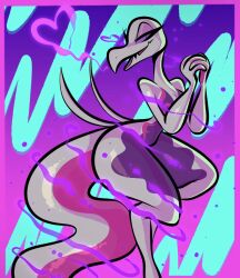 anthro curvy female female_focus female_only lizard lizard_girl nintendo pokémon_(species) pokemon pokemon_(species) pokemorph salazzle seductive shiny_pokemon shiny_salazzle tail thicthighs tooni-pi