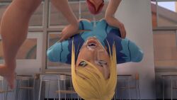 3d blonde_hair bodysuit cum cum_in_mouth cum_on_eye cum_on_face cumshot drooling_cum ejaculation eyes_rolling_back facial henrytaiwan latex_suit metroid oral samus_aran torn_bodysuit torn_clothes torn_clothing true_facials zero_suit_samus