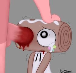 6cinnii anthro blood chibi cosmo_(dandy's_world) crying dandy's_world eye_fucking gore guro pain ryona scared skull_fucking sprout_(dandy's_world) unknown_source