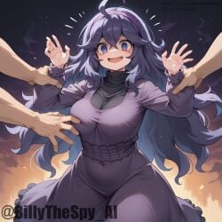 ai_generated billythespy clothed hex_maniac pokemon purple_hair