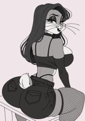 1girl anthro big_breasts big_eyes bubble_butt buckteeth bugs_bunny bunny_girl bunny_tail cute cute_face fat_ass female female_only feminine_body feminine_male feminization fishnets furry furry_female gender_transformation goth goth_girl looney_tunes male_to_female rabbit rabbit_girl rabbit_humanoid rule_63 skindentation thick_thighs thin_waist thong voluptuous yoradav