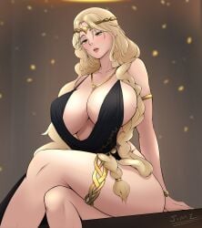 big_breasts big_breasts elden_ring queen_marika_the_eternal sexy_dress