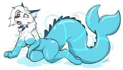 fish_tail furry shrubie_fox tagme transformation vaporeon white_fur