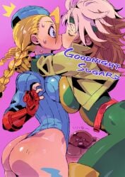 1boy 2girls antenna_hair ass blush blush bodysuit braid braided_hair breast_press breasts cammy_white capcom comic cropped_jacket curvy curvy_body curvy_figure draining_energy fingerless_gloves gloves hat headband helmet highleg highleg_leotard highres hug huge_ass huge_breasts juggernaut kiss_on_lips kissing kissing large_ass large_breasts leotard marvel marvel_vs._capcom multicolored_hair multiple_girls puchidori rogue_(x-men) street_fighter surprise_kiss surprised surprised_expression surprised_eyes surprised_face surprised_look sweatdrop symmetrical_docking thick_thighs thighs thong_leotard twin_braids wide_hips x-men x-men_vs._street_fighter yuri