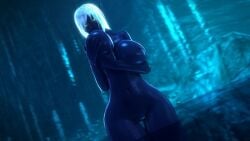 animated breast_sucking breasts cave cavern fallen_throne female female_only large_breasts noname55 nude nude_female pussy queen_nualia short_hair sucking_nipples tagme video voluptuous water waterfall white_hair