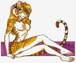 anthro breasts feline female fur furry high_resolution nude pussy solo terrie_smith tiger