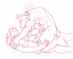 anthro azaghal canine collar fur furry furry_only gay leash male nude sketch