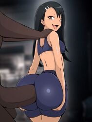 2d 2d_animation anal anal_sex animated animated_gif ass big_ass dark-skinned_female dark-skinned_male dark_skin gif hayase_nagatoro interracial loop looping_animation penetration please_don&#039;t_bully_me,_nagatoro sex_from_behind sex_through_clothes unseen_male_face zonen404