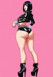 ai_generated bubble_ass full_body goth goth_girl gothic_girl high_heel_boots high_heels hourglass_figure kimmy_noaya latex_clothing long_legs medium_ass platform_heels ssktch tall_female