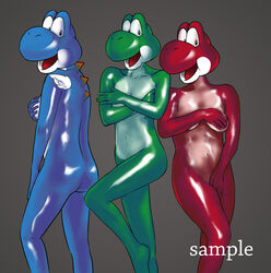 female flintex mario_(series) nintendo no_humans reptile rule_63 scalie shiny what yoshi