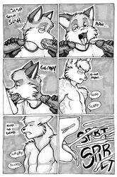 comic cum cum_in_mouth facial gay kipfox male male/male male_only meesh monochrome no_humans oral yaoi