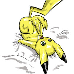 black_eyes cum furry gay male nintendo no_humans pikachu pokemon yang