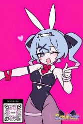 :d ai_generated animal_ears armpits arms_behind_head arms_up bangs black_leotard black_ribbon blue_eyes blue_hair blush bow bowtie breasts bunny_ears bunnysuit clothing clothing_cutout detached_collar fake_animal_ears female female gradient_hair hair_ornament hairclip hatsune_miku heart heart-shaped_pupils heart_cutout highleg legwear leotard littlehentai long_hair looking_at_viewer medium_breasts multicolored_hair necktie neckwear open-mouth_smile open_mouth pantyhose pink_hair playboy_bunny ribbon savitar savitar_(artist) smile solo strapless_leotard symbol-shaped_pupils thigh_strap tied_hair twintails virtual_youtuber vocaloid wrist_cuffs x_hair_ornament