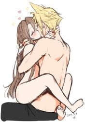 1boy 1boy1girl 1girls aerith_gainsborough arms_around_partner closed_eyes cloud_strife cowgirl_position embrace embracing embracing_each_other female_penetrated final_fantasy final_fantasy_vii final_fantasy_vii_remake happy_sex heart hetero hug hugging kissing kissing_while_penetrated krudears legs_around_partner light-skinned_female long_hair male/female nude_female on_lap romantic romantic_sex sex straight vaginal_penetration wholesome wholesome_sex