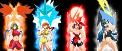 4girls alluring ass athletic_female battle_aura blue_eyes blue_hair breasts brown_hair cyan_eyes dawn_(pokemon) fallere825 female female_only fit_female kasumi_(pokemon) looking_at_viewer looking_back may_(pokemon) misty_(pokemon) multiple_girls nintendo orange_hair pokemon pokemon_(anime) pokemon_dppt pokemon_journeys pokemon_rgby pokemon_rse pokemon_xy serena_(pokemon) wallpaper workout_clothes