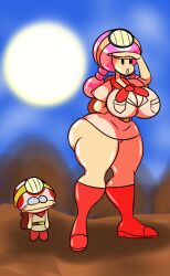 1boy 1girls anthro ass belt big_ass big_breasts big_butt boots breasts busty butt captain_toad captain_toad_treasure_tracker cleavage clothed clothing headlamp larger_female light-skinned_female light-skinned_male light_skin looking_around looking_at_another mario_(series) mrpr1993 mushroom nintendo no_nose panties pigtails pink_panties red_boots shirt_pocket shorter_male size_difference small_skirt smaller_male staring_at_ass tagme taller_female thick thick_ass thick_butt thick_hips thick_thighs thighs toad_(mario) toadette wide_hips