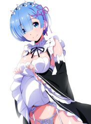 1girls airando alluring big_breasts breasts completely_nude island_(kossori) naked nipples re:zero_kara_hajimeru_isekai_seikatsu rem_(re:zero) solo