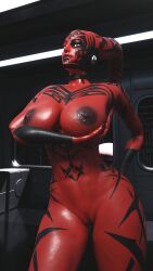 1girls 3d ass big_ass big_breasts breasts darth_talon female female_only female_solo grvty3d naked naked_female nude nude_female pussy red_body red_skin sith sith_lady solo star_wars star_wars:_legacy star_wars_legends tattoo tattoos thick_thighs twi'lek vagina wide_hips yellow_eyes