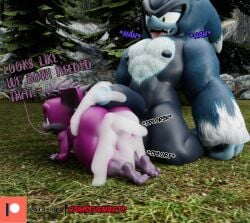 3d_(artwork) after_sex all_fours anthro ass balls bedroom_eyes big_butt big_penis blue_body blue_fur bodily_fluids camseven cum cum_from_ass cum_in_ass cum_inside cum_on_butt cum_overflow dark_gaia digital_media_(artwork) duo english_text erection eulipotyphlan fur genital_fluids genitals girly grey_hair hair hi_res kneeling male male/male male_only mammal muscular muscular_male narrowed_eyes nipples outside penis purple_body purple_fur seductive sega size_difference sonic_(series) sonic_the_hedgehog sonic_the_hedgehog_(series) sonic_the_werehog sonic_unleashed teapot_(body_type) text thick_thighs tongue tongue_out unknown_species watermark were wereeulipotyphlan werehog wide_hips wings