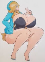 big_breasts breasts female hyper hyper_thighs jumneyarts mario_(series) nintendo princess_rosalina rosajon_(protonjon) tagme