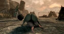 3d animated ass bethesda_softworks big_ass big_butt bouncing_ass butt exposed_ass female futa_on_female futanari human human_female light-skinned_female light_skin mp4 naked nude nude_female orc orc_futanari sex skyrim sound the_elder_scrolls video