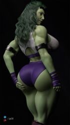 1girls 3d abs ass big_ass big_breasts cga3d cosplay crossover crossover_cosplay curvy dc dc_comics dc_extended_universe diana_prince erotichris female female_only fusion fusion_character gal_gadot green_eyes green_hair green_skin huge_breasts looking_back marvel marvel_cinematic_universe muscular muscular_female pinup rear_view she-hulk_(cosplay) solo solo_female tiara voluptuous wonder_woman wonder_woman_(series)