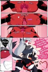 <3_eyes 2022 2:3 anthro big_breasts blush breast_play breasts canid canid_demon carliabot cheating cheating_wife comic cucked_by_futa cum cum_in_mouth demon dialogue english_text female ftg_crossgender fti_crossgender fur furry futa_on_female futadom futanari genitals gynomorph gynomorph/female heart heart-shaped_pupils hellhound helluva_boss hi_res huge_breasts huge_cock humanoid humanoid_on_anthro imp intersex intersex/female licking licking_penis loona_(helluva_boss) mammal millie_(helluva_boss) nipples open_mouth oral paizuri penile penis penis_lick penis_licking profanity red_body rule_63 sex speech_bubble text titfuck titjob tongue tongue_out url white_body white_fur