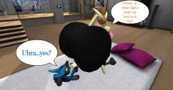 3d 3d_(artwork) big_ass breasts bubble_butt excessive_size female huge_ass lopunny lucario pokemon pokemon_(species) tagme zer0264