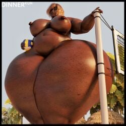 1:1 1girls 3d ball bbw beach blonde_hair breasts curvaceous curvy dark-skinned_female dark_skin digital_media_(artwork) dinner-kun enormous_thighs female gigantic_ass gigantic_thighs highres huge_ass huge_hips huge_thighs hyper hyper_ass hyper_hips hyper_thighs legs massive_thighs mini_giantess naked naked_female nipples nude nude_female olivia_(dinner-kun) pear_shaped short_hair thick thick_thighs thighs thighs_bigger_than_torso thunder_thighs volleyball volleyball_(ball) volleyball_net voluptuous watermark wide_hips